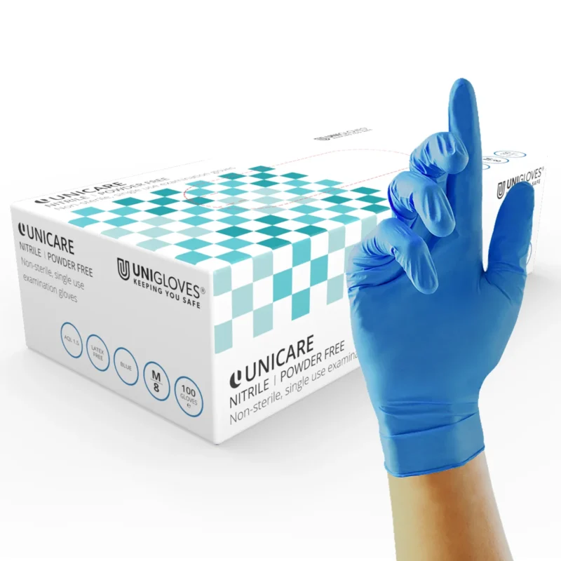 Nitrile gloves powder free latex free non sterile MEDIUM (200)